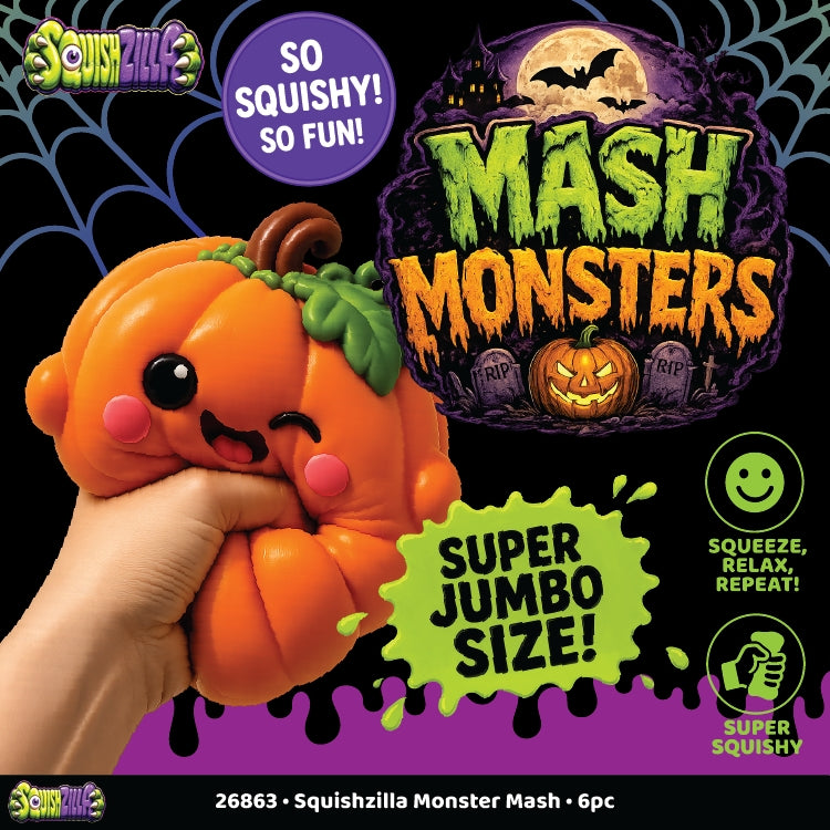 Jumbo Halloween Squishy Fidget Toy- Preorder - ETA September