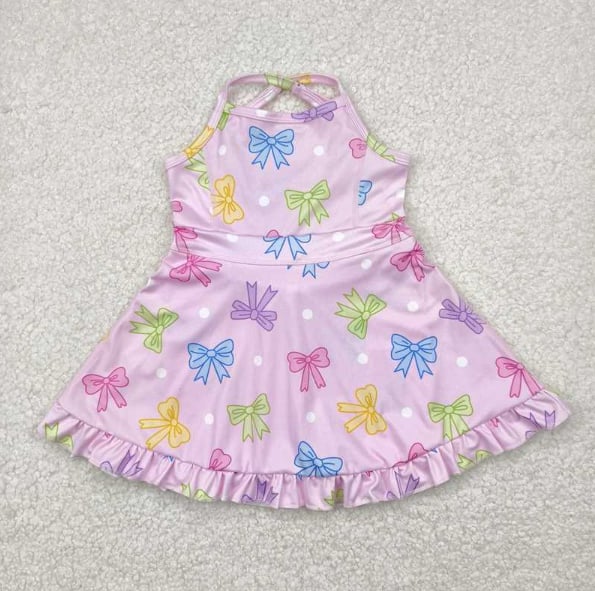 Pink Princess Bow Yoga Dress