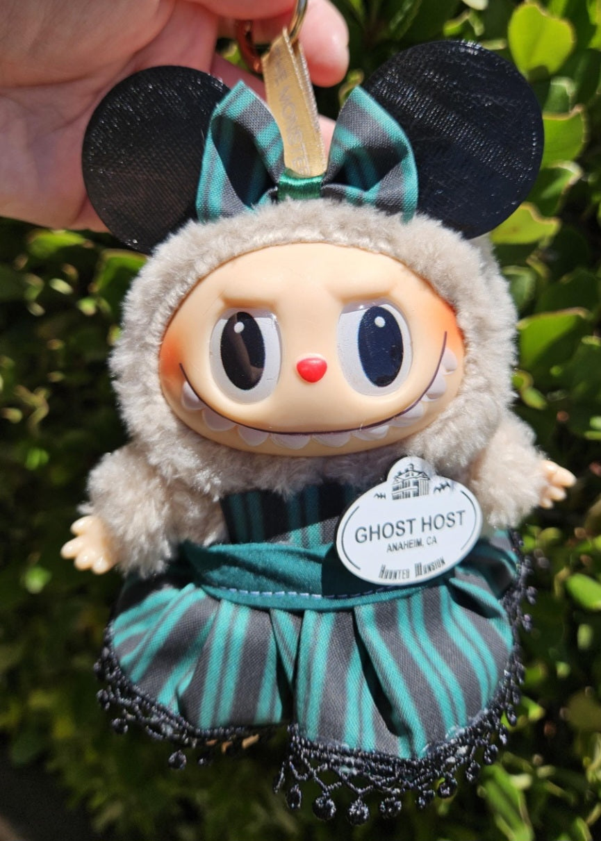Haunted Mansion Ghost Host Name Tag for Labubu