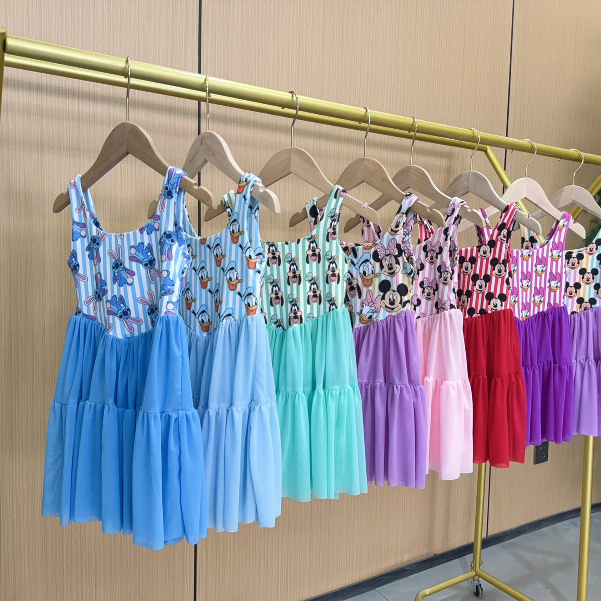 Kid's Goofy Mesh Dress w/ Shorts Underneath- Preorder - ETA is 4 to 6 weeks
