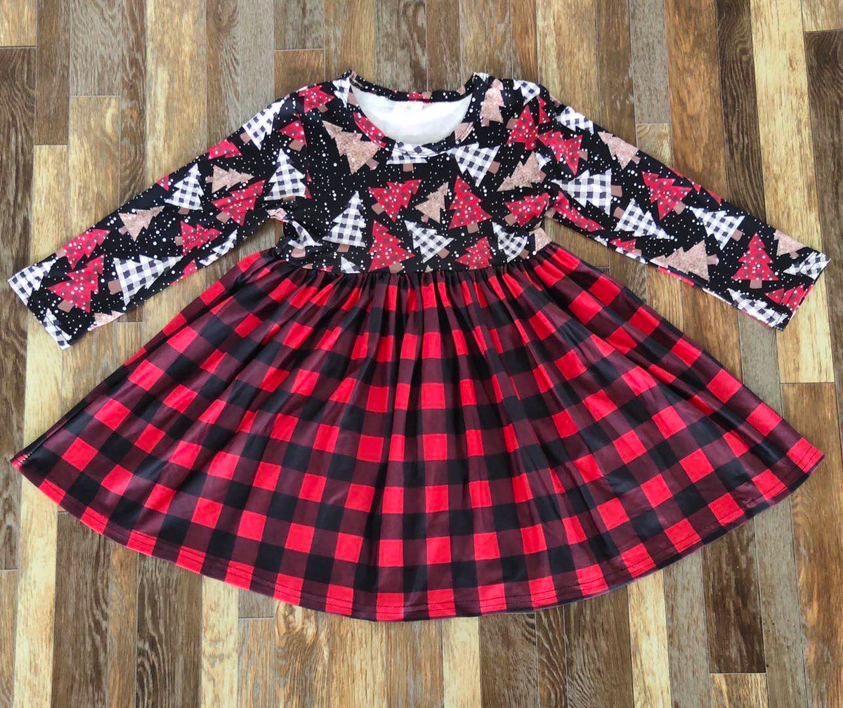 Plaid Christmas Tree Set Mommy & Me Set