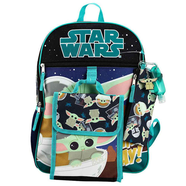 STAR WARS THE MANDALORIAN GROGU ON MY WAY 6 PC BACKPACK SET