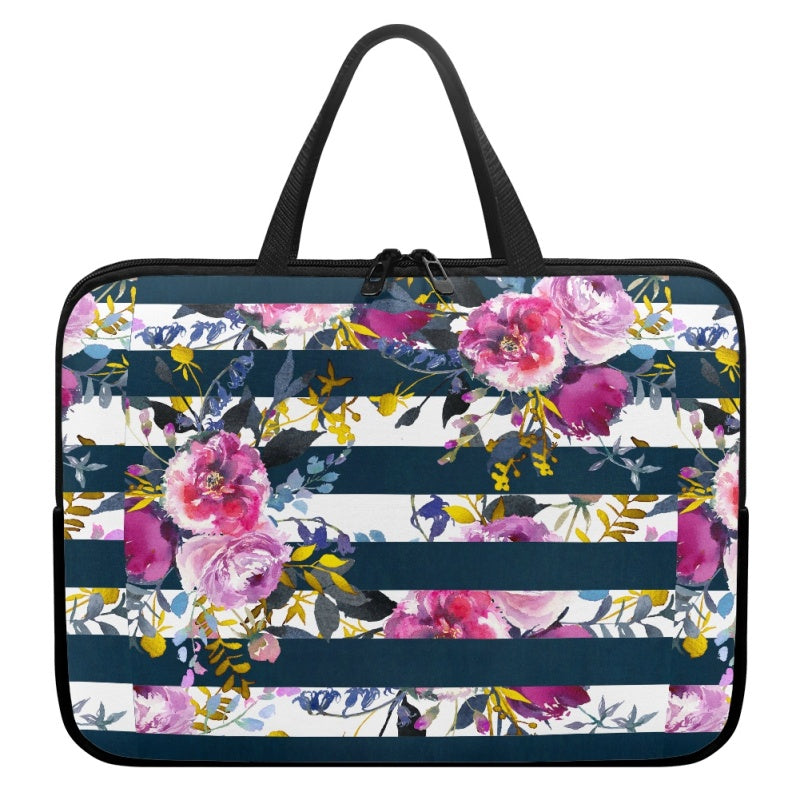 Floral Stripes Laptop Case - Preorder - ETA Early Aug. 2024