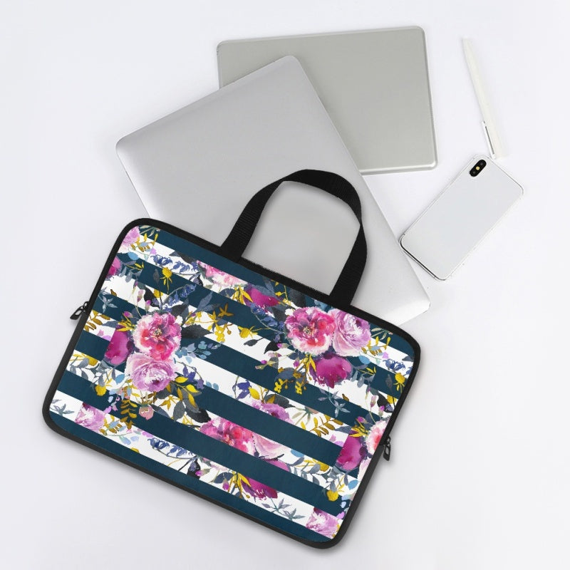 Floral Stripes Laptop Case - Preorder - ETA Early Aug. 2024