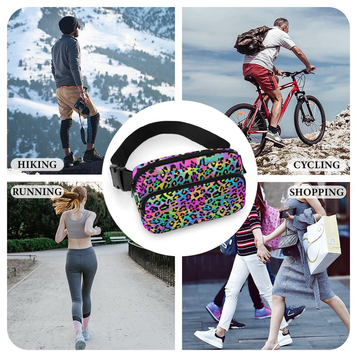 Rainbow Leopard Fanny Pack- PREORDER