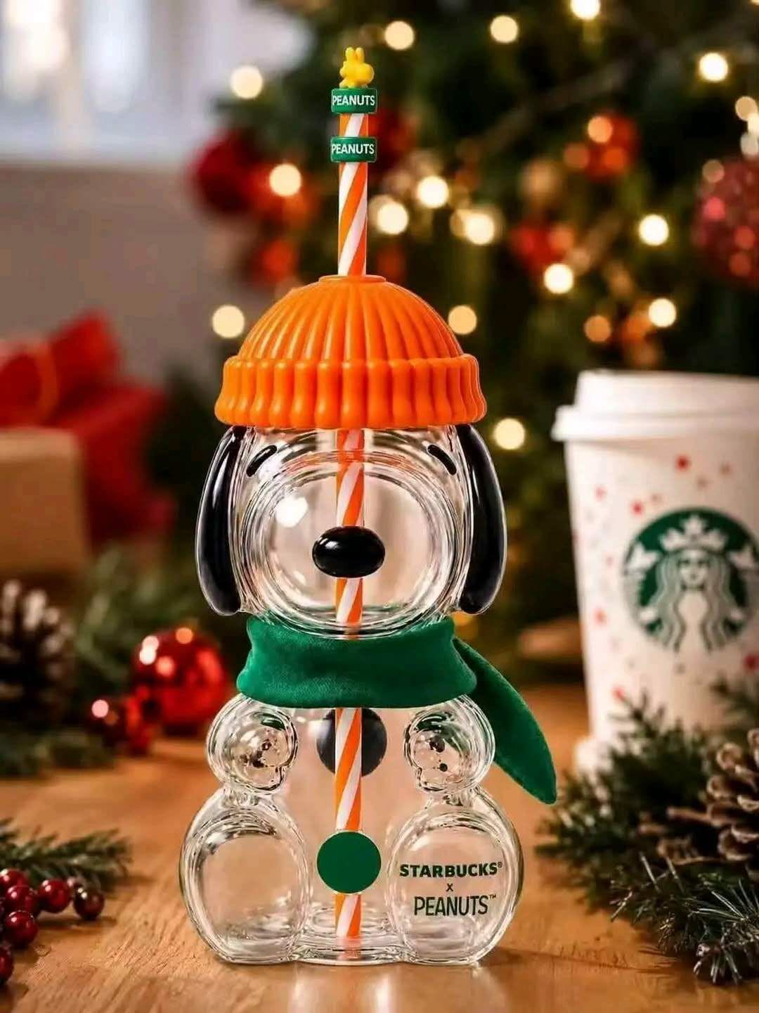 Generic Snoopy Glass Bearista Cup - Preorder
