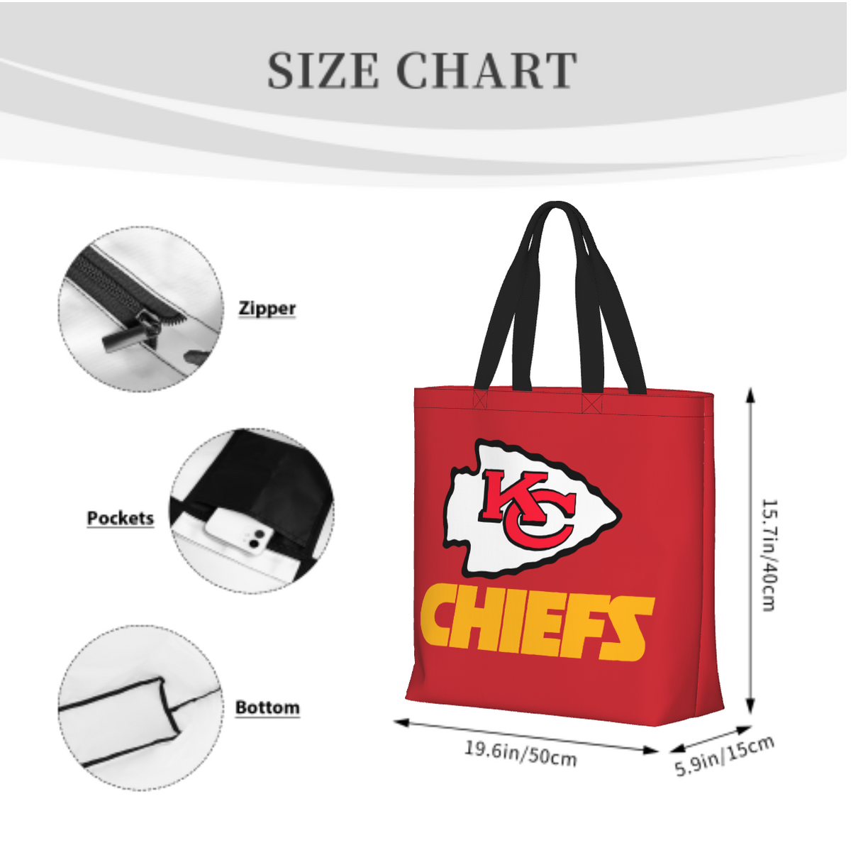 KC Shopping Tote w/ Zipper- Closing 10/27- ETA late Nov