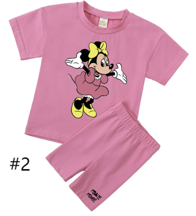 Disney Fab Five Character T-Shirt & Short Sets