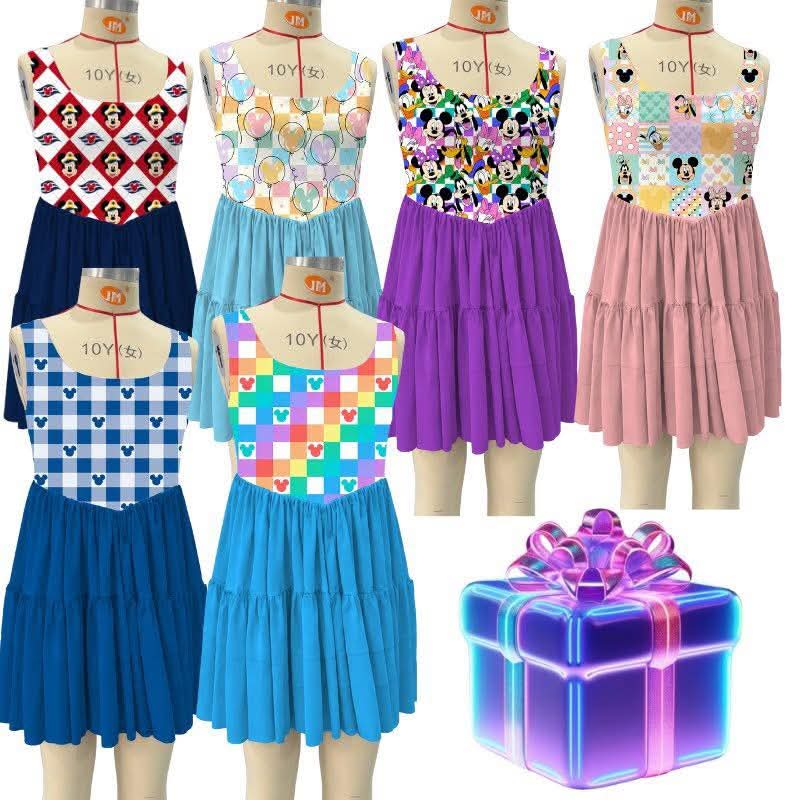 Kid's Stitch Mesh Dress w/ Shorts Underneath- Preorder  - ETA is 4 to 6 weeks