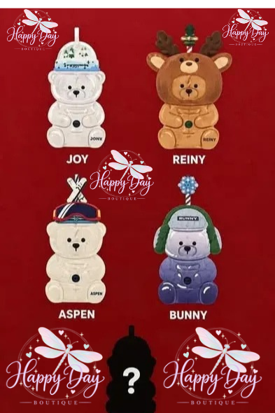 Starbucks Christmas Mystery Bear Glass Cups  - AUTHENTIC - Preorder