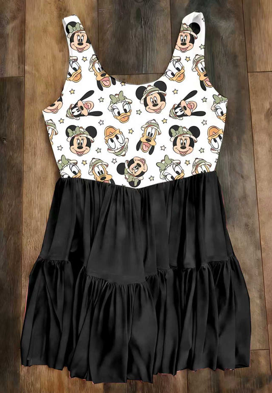 Fab Five Safari Mesh  Dress w/ Shorts UnderneathPreorder