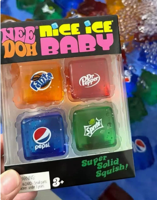 Soda Squishy Ice Cube 4 Pack- Preorder