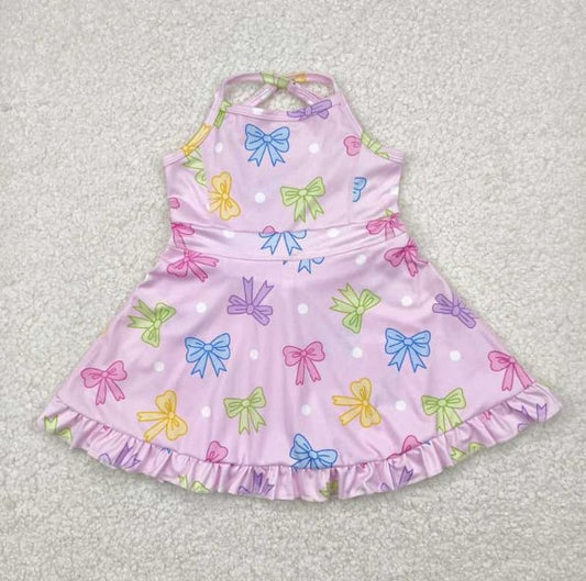 Pink Princess Bow Yoga Dress