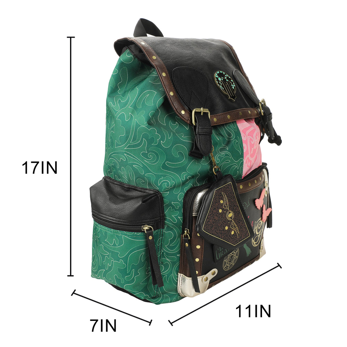 Wicked Magical Icons Spilt 18" Pink & Green Backpack