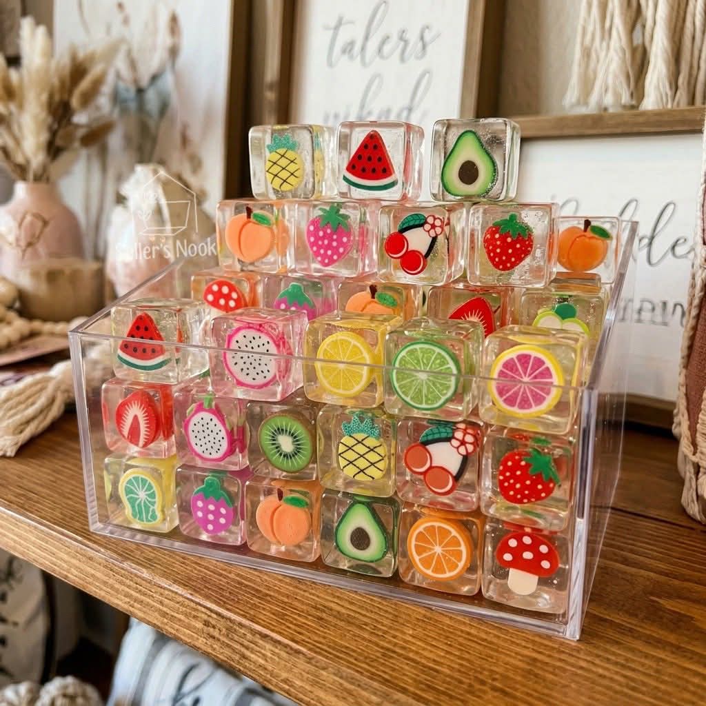 Squishy Fruit Ice Cubes - Set of 10