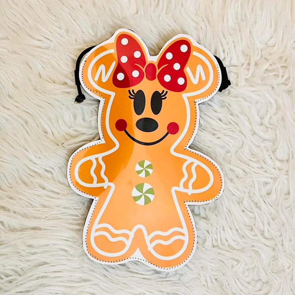 Gingerbread Minnie Flat Lay Purse