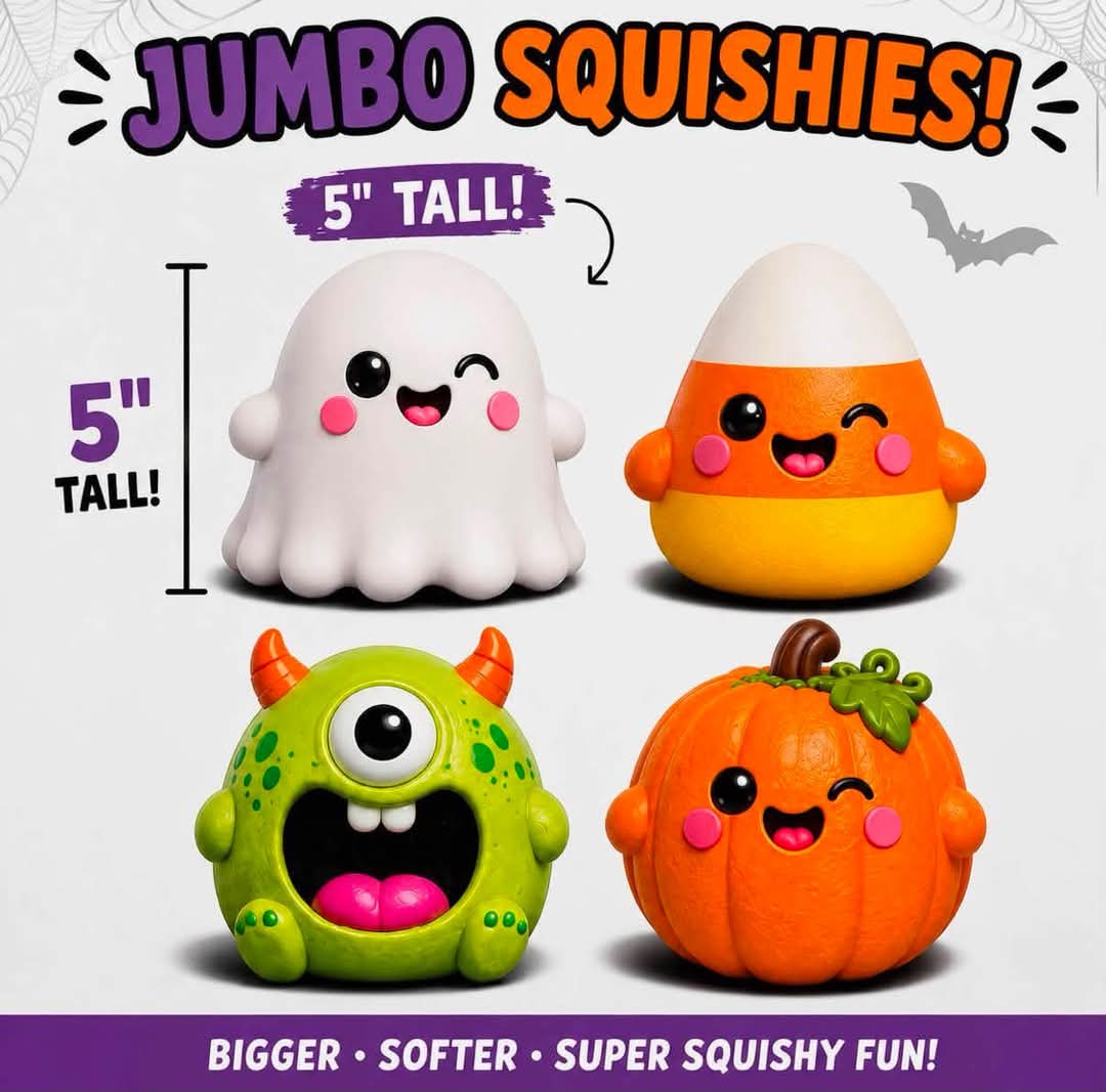 Jumbo Halloween Squishy Fidget Toy- Preorder - ETA September