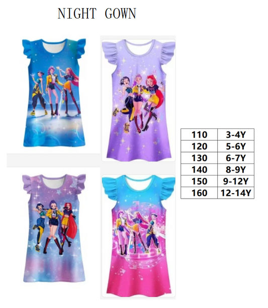 K Pop Night Gowns