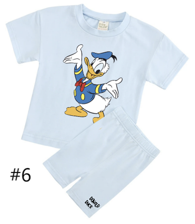Disney Fab Five Character T-Shirt & Short Sets
