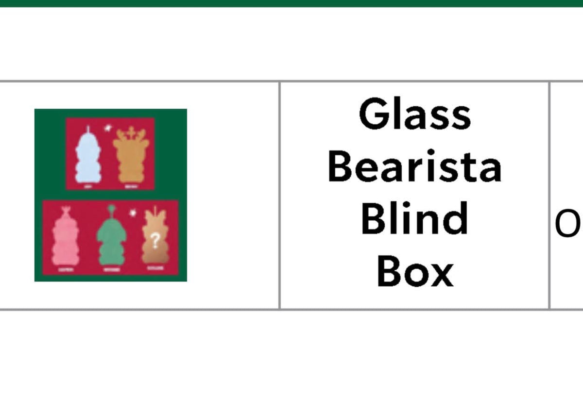 Starbucks Christmas Mystery Bear Glass Cups  - AUTHENTIC - Preorder
