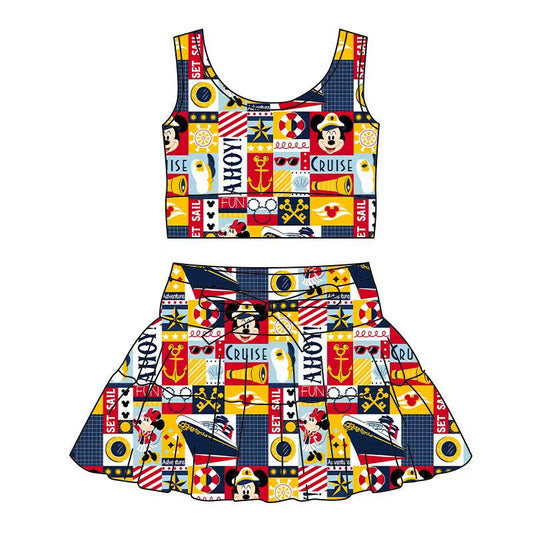 Adult  Ahoy Mouse Skort Set Preorder - ETA 4 to 6 weeks