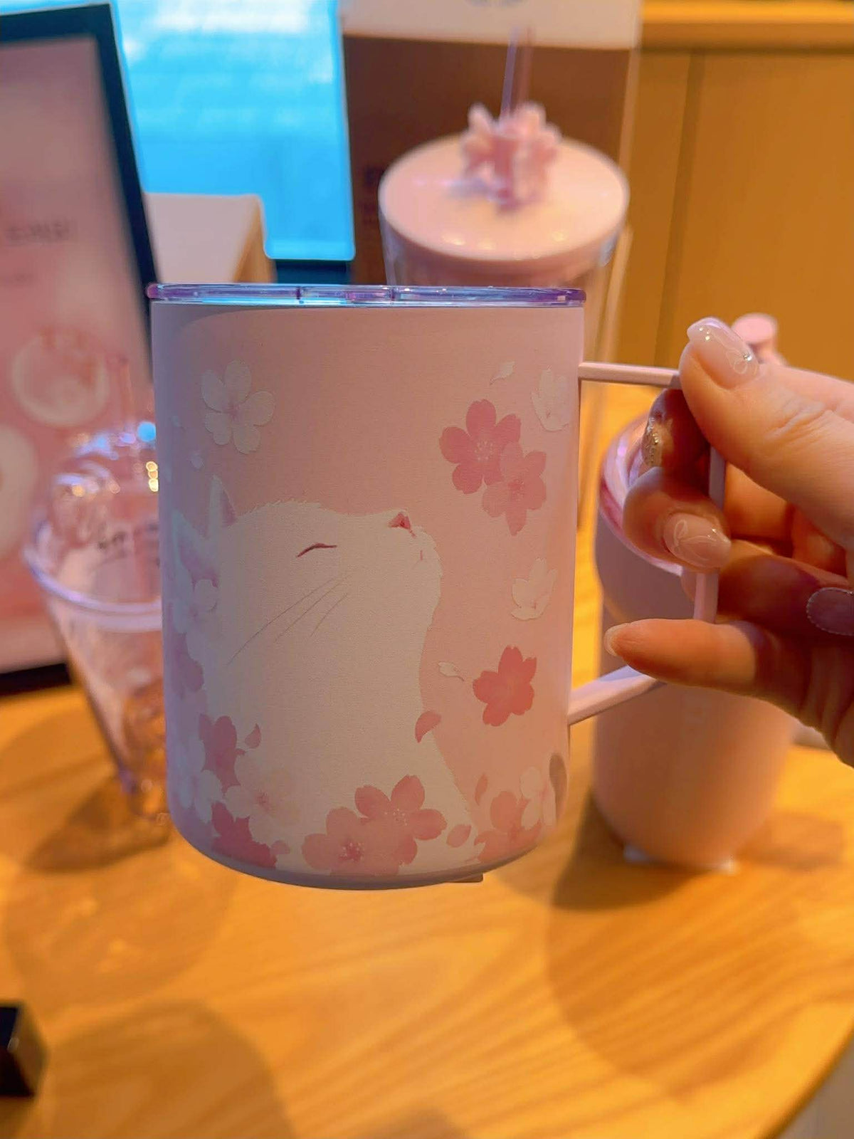 Starbucks Korea Sakura Cat Mug