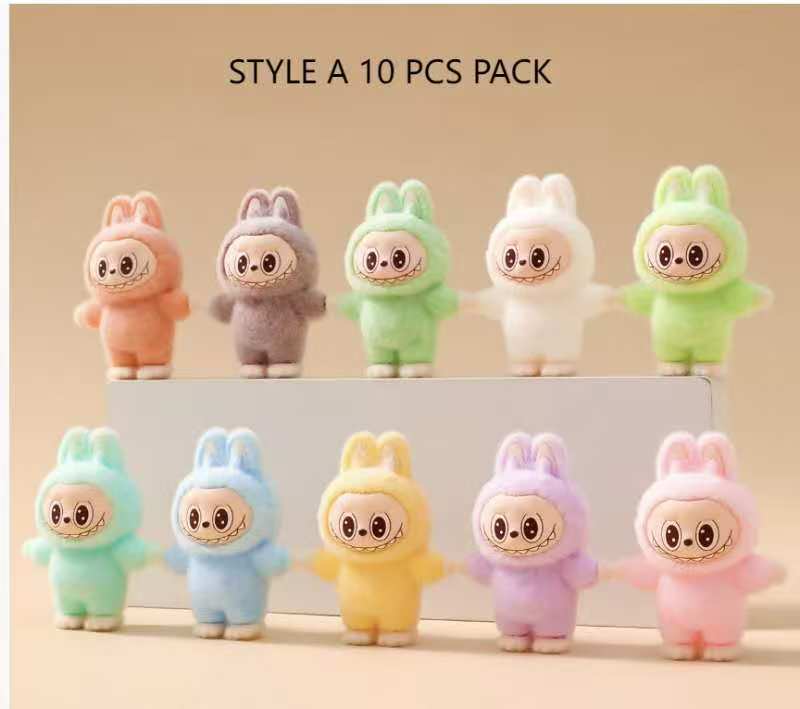 Miniature labubu figurines