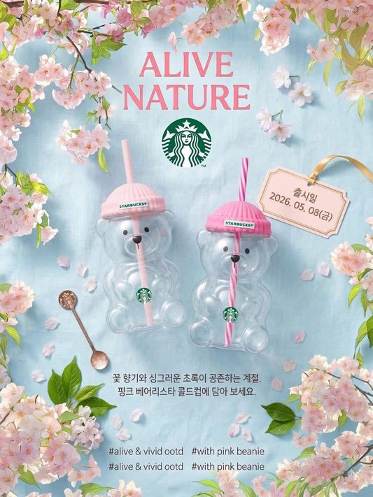 AUTHENTIC Korea Pink Starbucks Bearista Cup -  Preorder