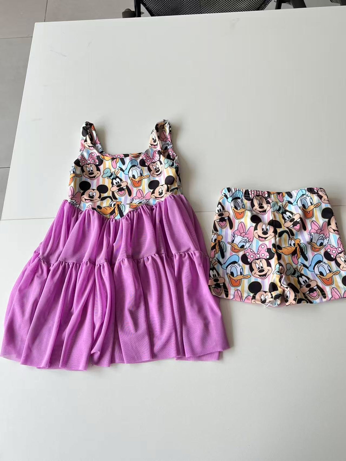 Adult Fab Five Mesh Dress w/ Shorts Underneath -Dress Preorder- ETA is is 4 to 6 weeks