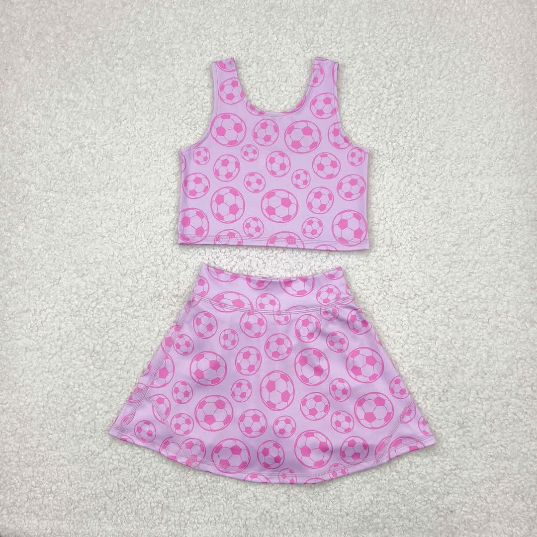 Pink Soccer Yoga Set