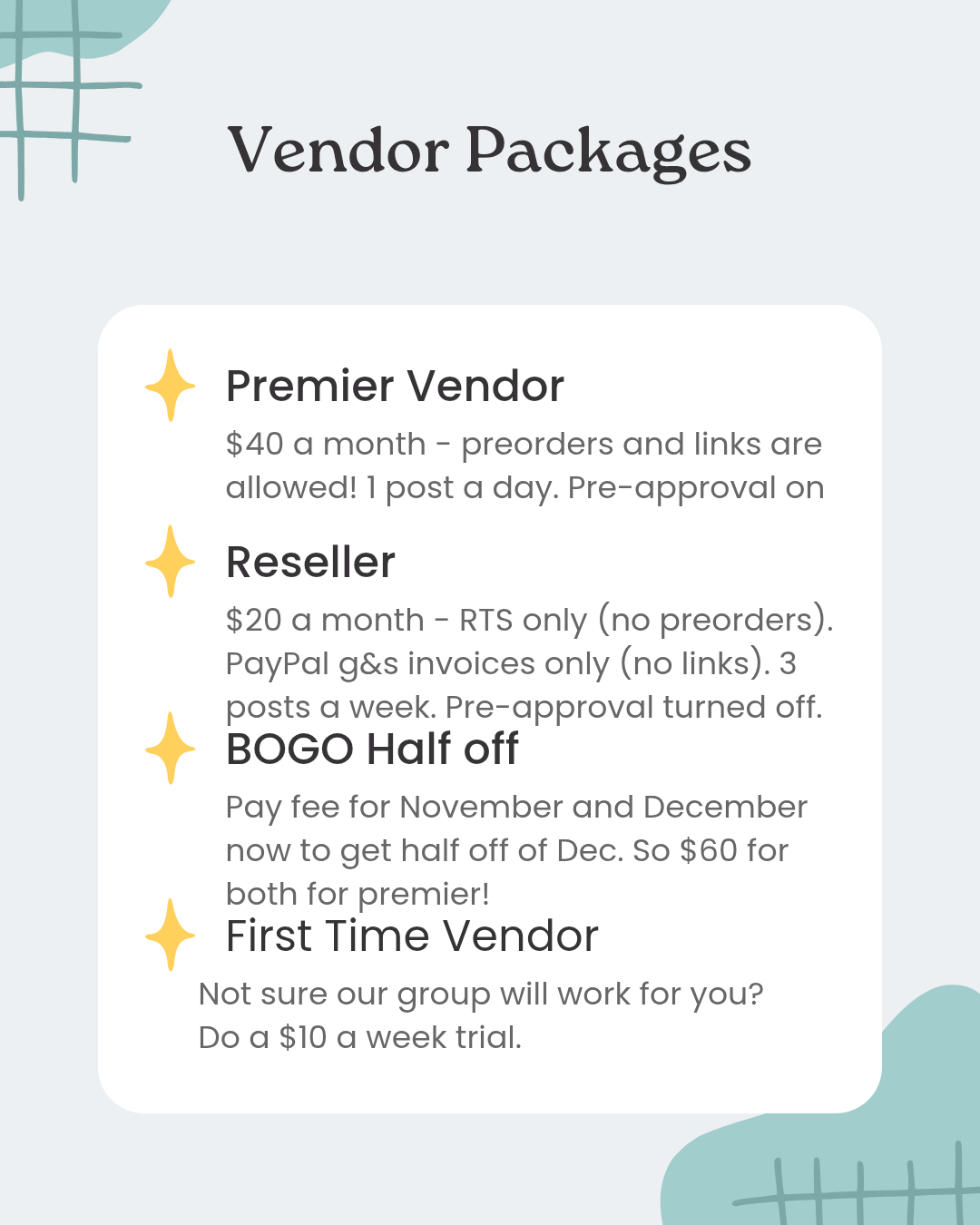 Vendor Fee for Magical Mouse
