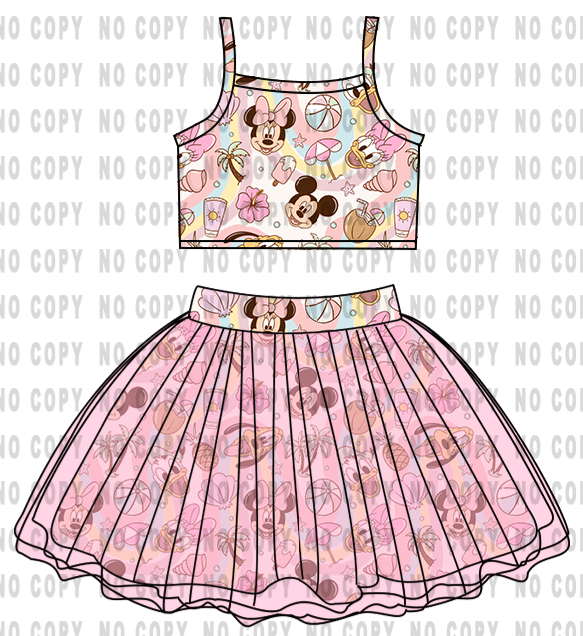 Fab Five Summer Tutu Outfit - Preorder - ETA is early May