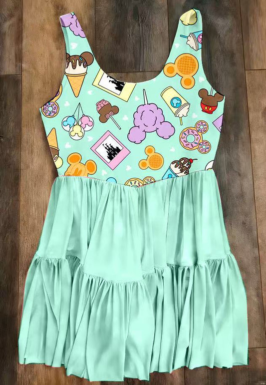 Park Snacks Mesh w/ Shorts Underneath -Dress Preorder