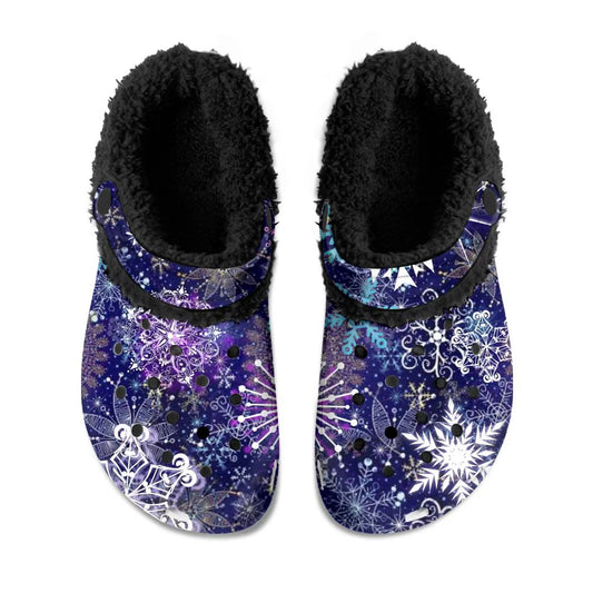 Snowflakes Furry Clog