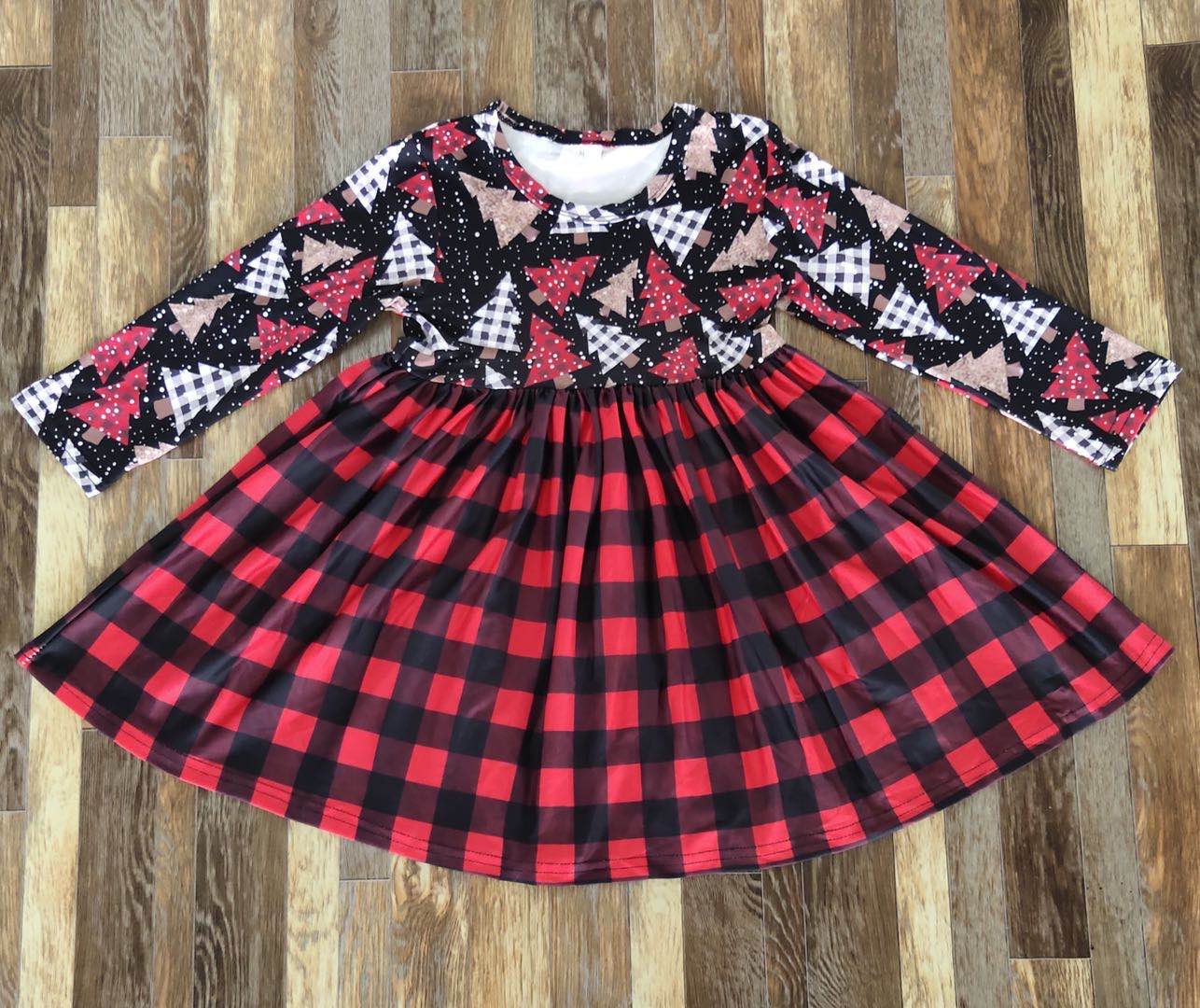 Plaid Christmas Tree Set Mommy & Me Set