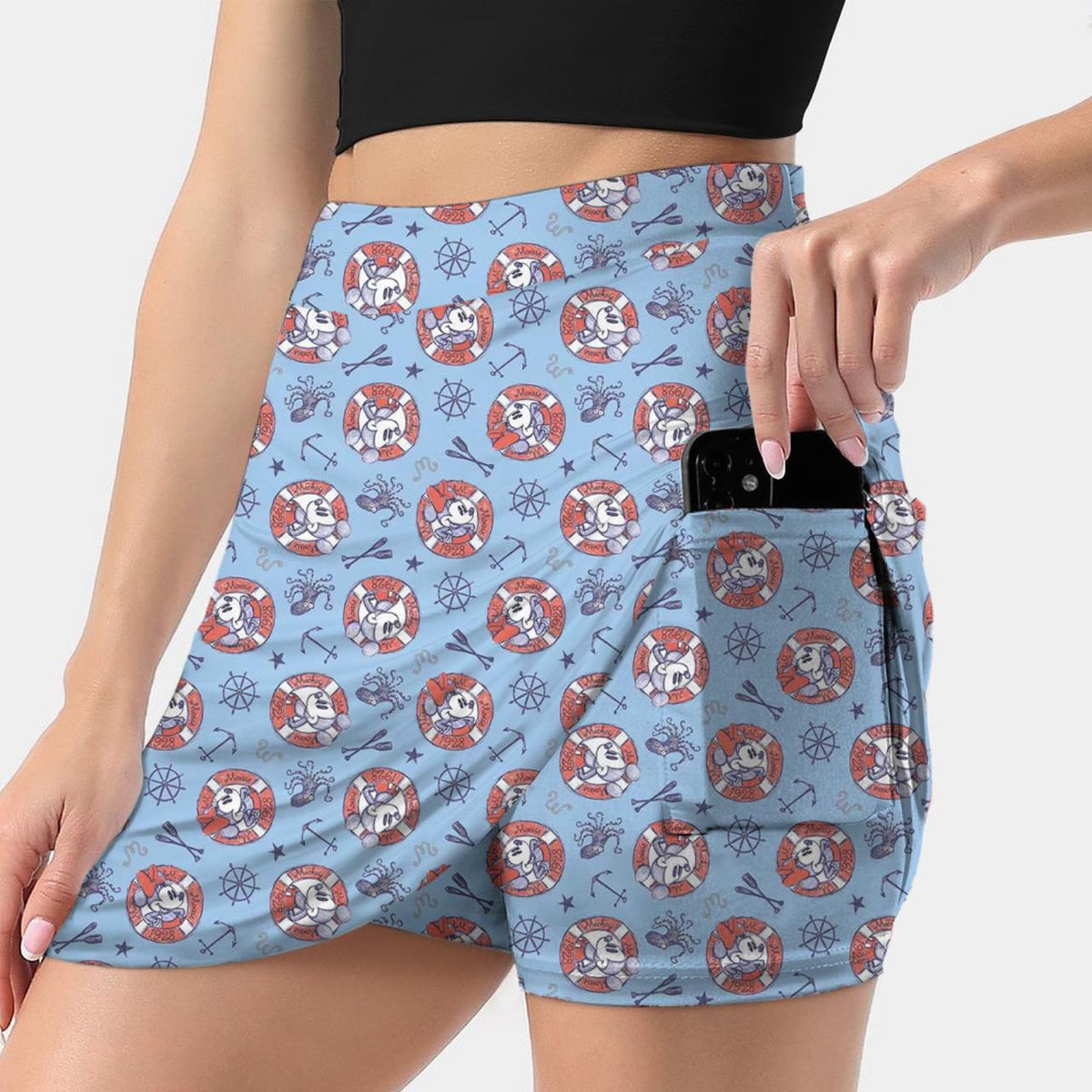 Nautical  Mouse Skort
