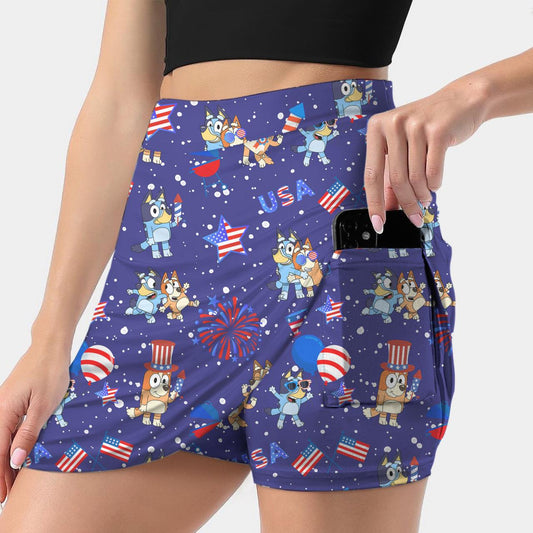 Red, White, & BLUE Skort