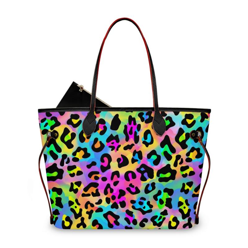 Rainbow Leopard Neverfull Purse - Preorder - 4 to 6 weeks